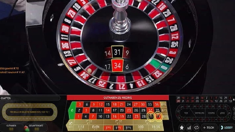 Vòng quay roulette uk88 gồm 2 màu chủ đạo đen - trắng xen kẽ