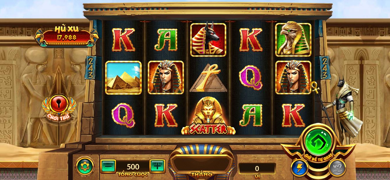 Giao diện của tựa slot game Cleopatra UK88 vip
